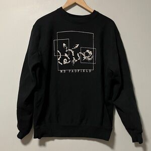 Mb Padfield Black Graphic Men's Heavy Cotton Sweatshirt
